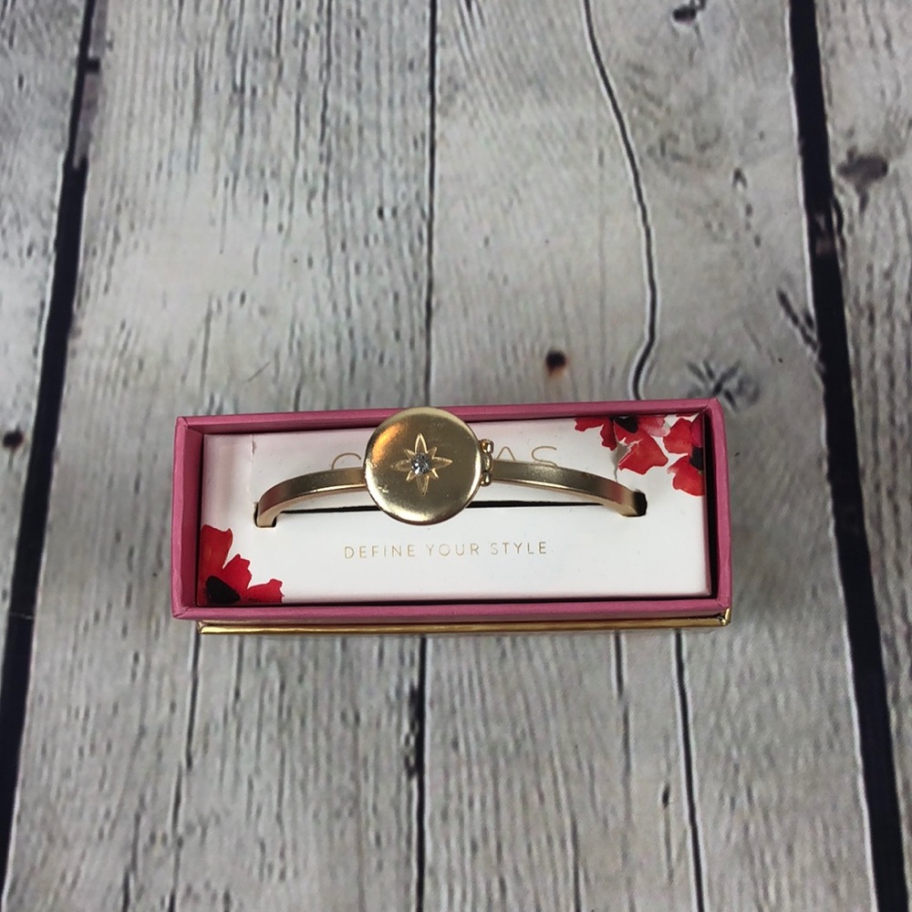 Canvas gold clamp bracelet, NWT